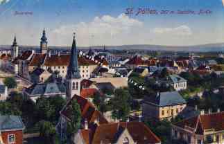 Bild einer Postkarte aus Sankt Pölten